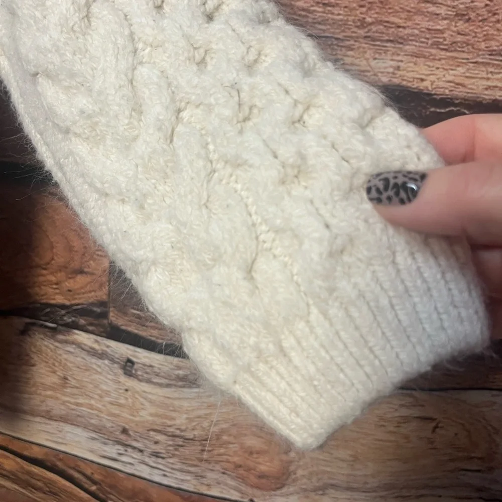 Zara Kids Cream Cable Knit Sweater (122)